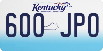KY license plate 600JPO