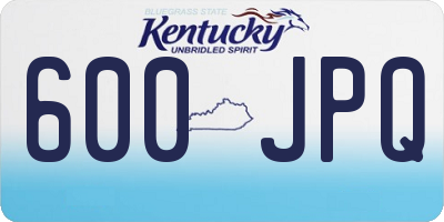 KY license plate 600JPQ