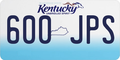 KY license plate 600JPS