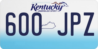 KY license plate 600JPZ