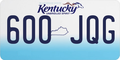 KY license plate 600JQG