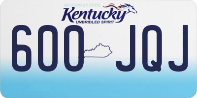 KY license plate 600JQJ