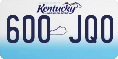 KY license plate 600JQO