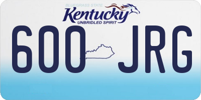 KY license plate 600JRG