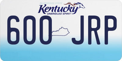 KY license plate 600JRP