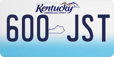 KY license plate 600JST