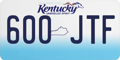 KY license plate 600JTF
