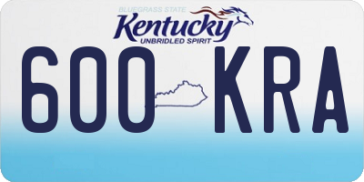 KY license plate 600KRA