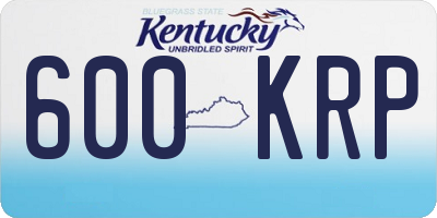 KY license plate 600KRP