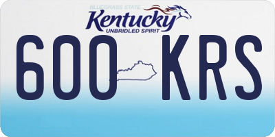 KY license plate 600KRS