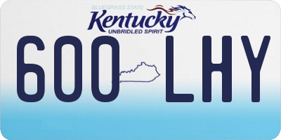 KY license plate 600LHY