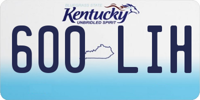 KY license plate 600LIH