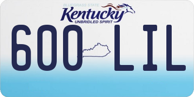 KY license plate 600LIL