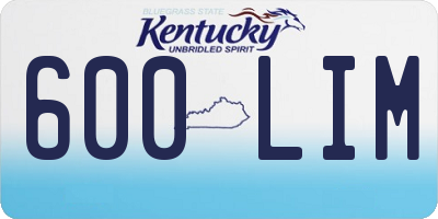 KY license plate 600LIM