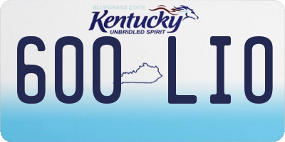 KY license plate 600LIO