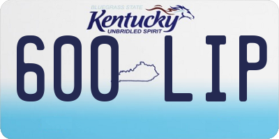 KY license plate 600LIP