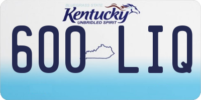 KY license plate 600LIQ