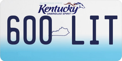 KY license plate 600LIT