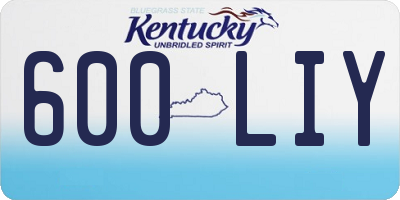 KY license plate 600LIY