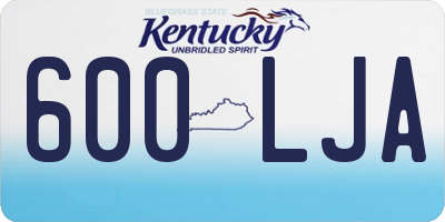 KY license plate 600LJA