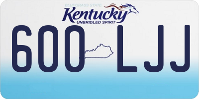 KY license plate 600LJJ