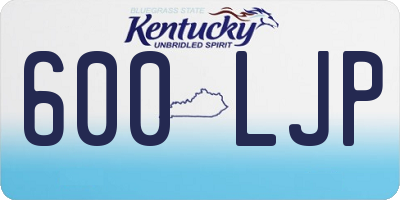 KY license plate 600LJP