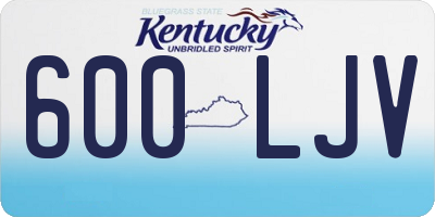 KY license plate 600LJV