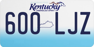 KY license plate 600LJZ