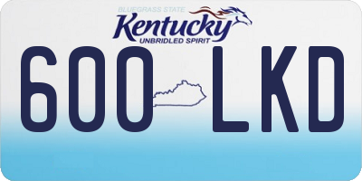 KY license plate 600LKD