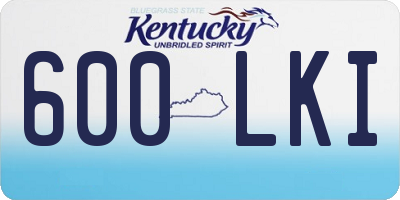 KY license plate 600LKI