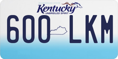 KY license plate 600LKM