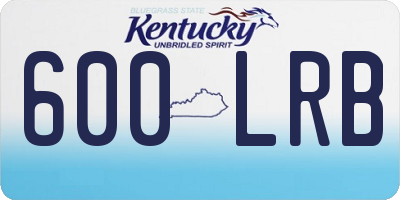 KY license plate 600LRB