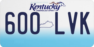 KY license plate 600LVK