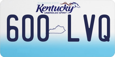 KY license plate 600LVQ