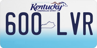 KY license plate 600LVR