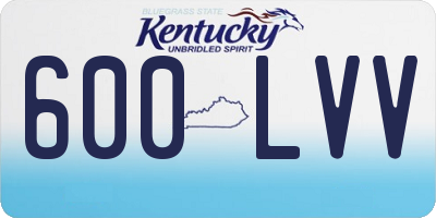 KY license plate 600LVV