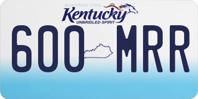 KY license plate 600MRR