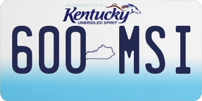 KY license plate 600MSI