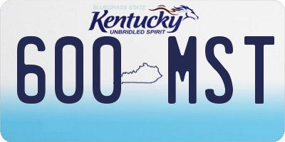 KY license plate 600MST