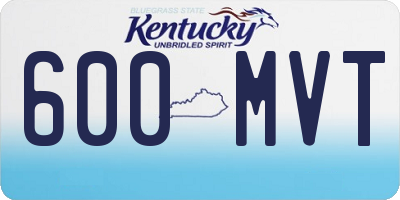 KY license plate 600MVT