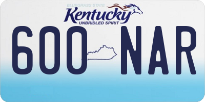 KY license plate 600NAR