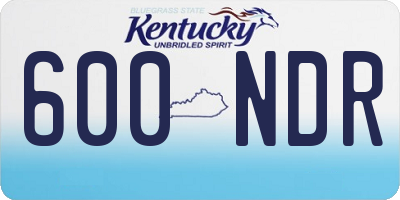 KY license plate 600NDR