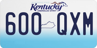 KY license plate 600QXM