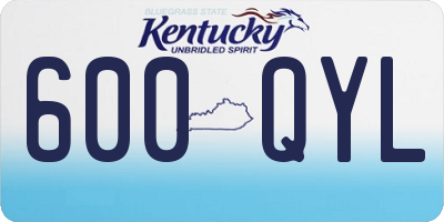 KY license plate 600QYL