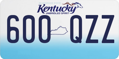 KY license plate 600QZZ