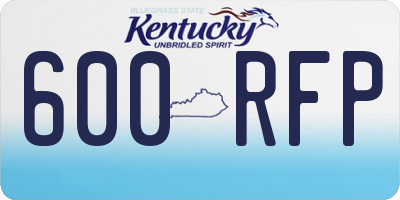 KY license plate 600RFP