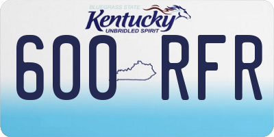 KY license plate 600RFR