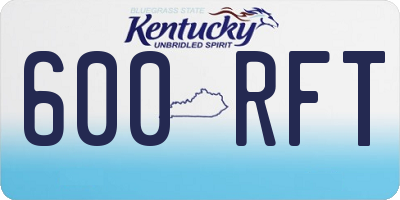KY license plate 600RFT