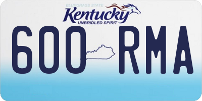 KY license plate 600RMA