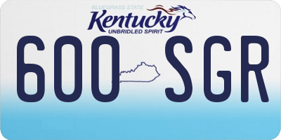 KY license plate 600SGR